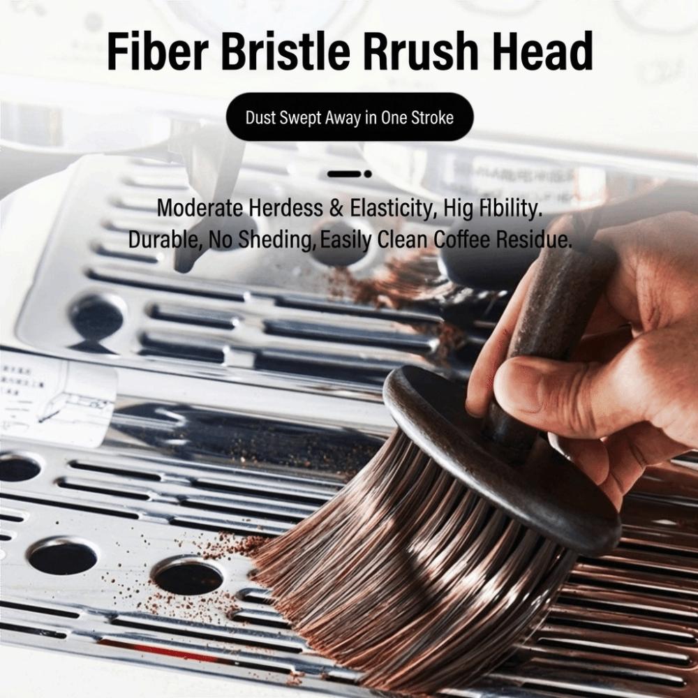 Nylon Espresso Machine Brush Walnut Wood Dust Clean Brush  Camera Lens