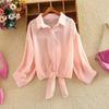 Sheer Shirts for Women Tender Fairycore Button Summer Sun-proof Lightweight Korean Style Slouchy Commuting Temperament Versatile