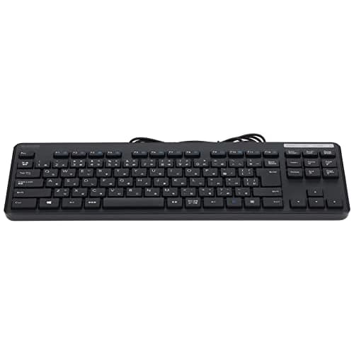 ELECOM Wired Keyboard TK-FCM107KBK Thin Membrane Type Antibacterial Compact Tenkeyless Black