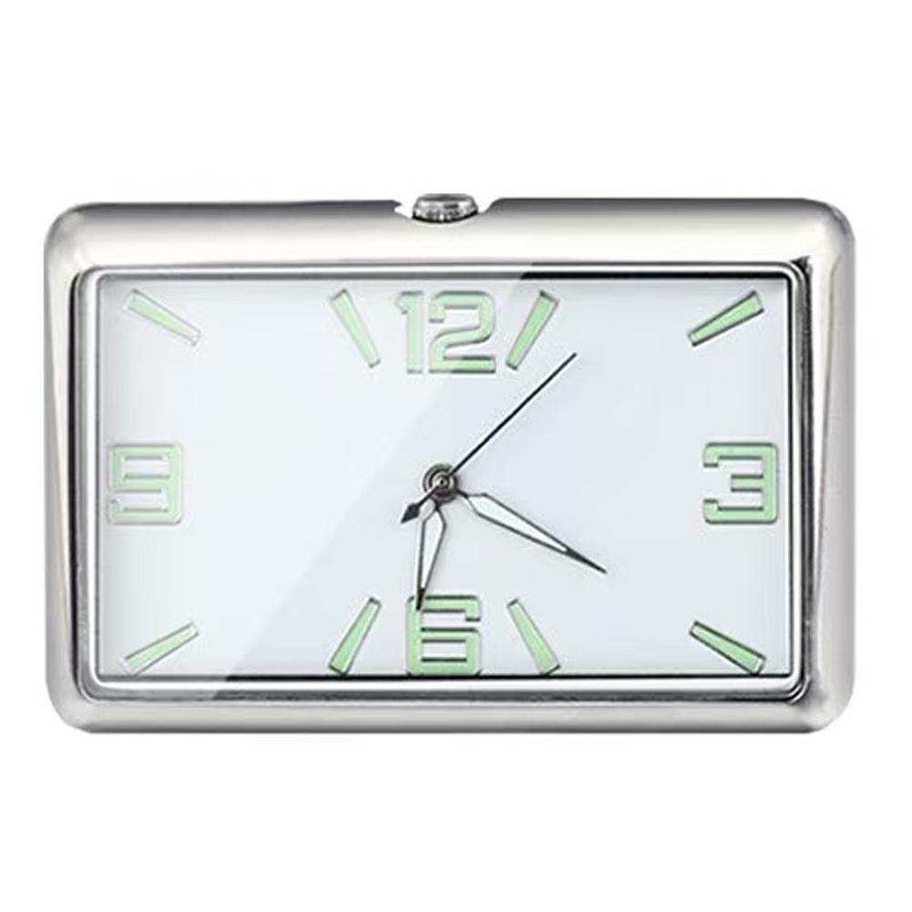 Car Quartz Electronic Clock Car Air Vent Self Adhesive Quartz Clock Workbench Storage Cabinet Noctilucent Electronics Clock