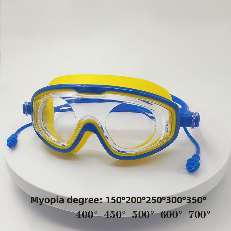 Unisex plavecké brýle s velkou obroučkou a ochranou proti krátkozrakosti – nepromokavé, s vysokým rozlišením, vodotěsné