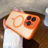 Magnetic Frosted Semi Transparent Hard Phone Case With Lens Protection For Apple Iphone