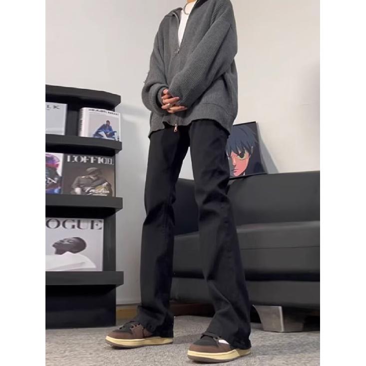 Retro-Jeans für Herren im neuen Herbststil, explosiver Street-Hooligan, hübsche Freizeithose für Teenager, lockere, gerade und weit geschnittene Herrenhose