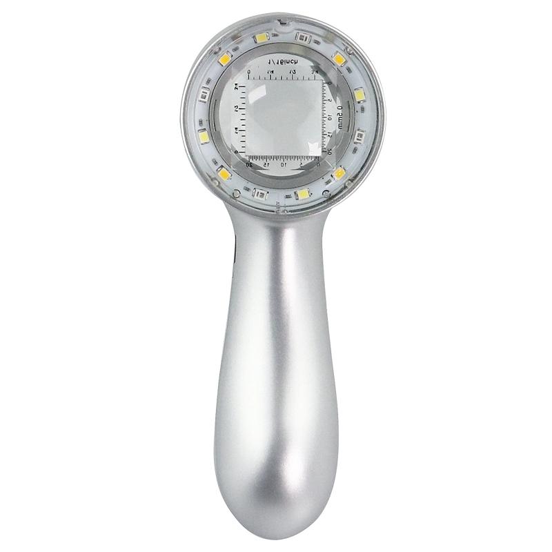 30x Handlupe USB Wiederaufladbare Lupe Mit 12 LEDs Vierfarb-Licht Skala Schmuck Lupe Zur Identifizierung
