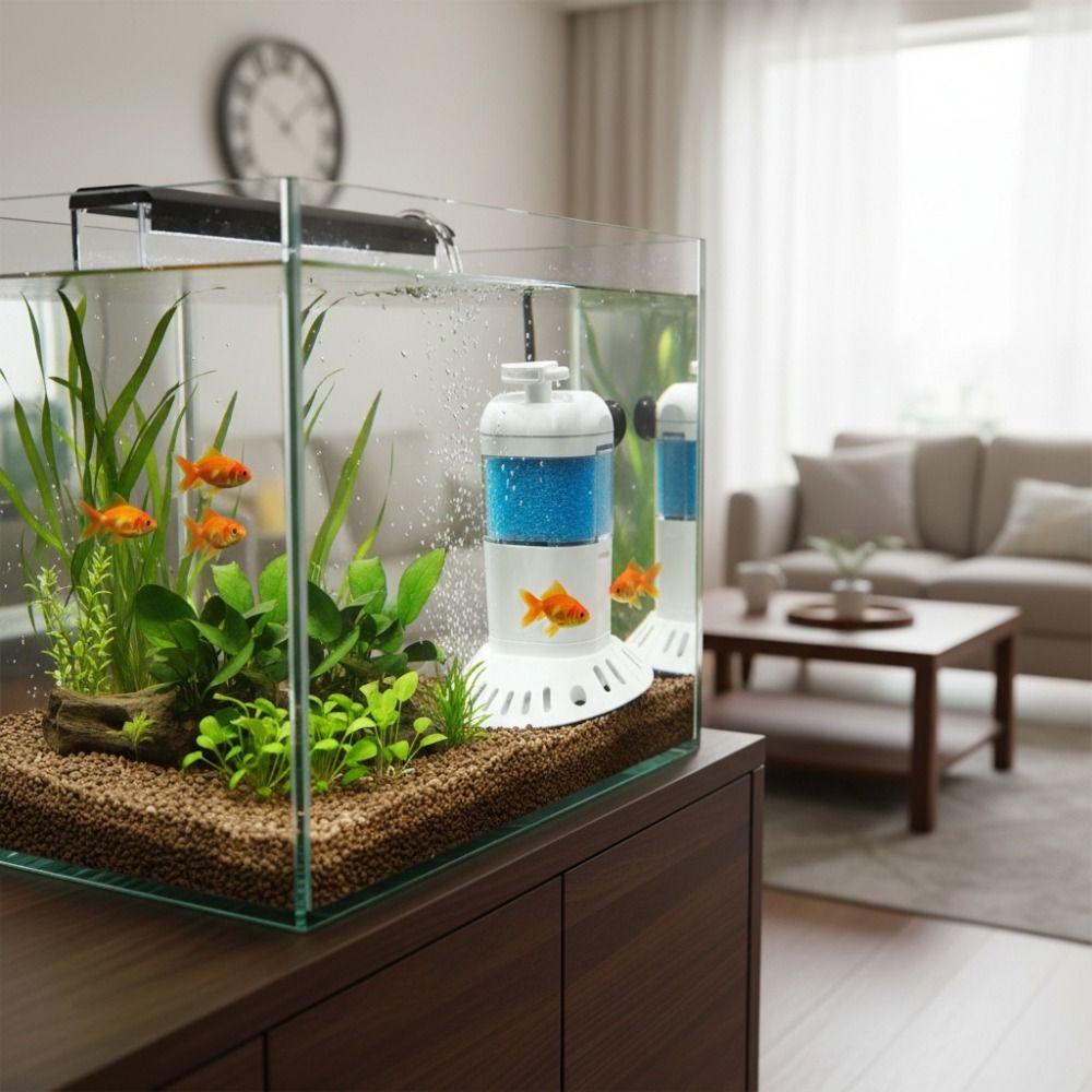 Wall-Mounted Fish Tank Submersible Filter Standing Aquarium Water Purifier  Turtle Tanks