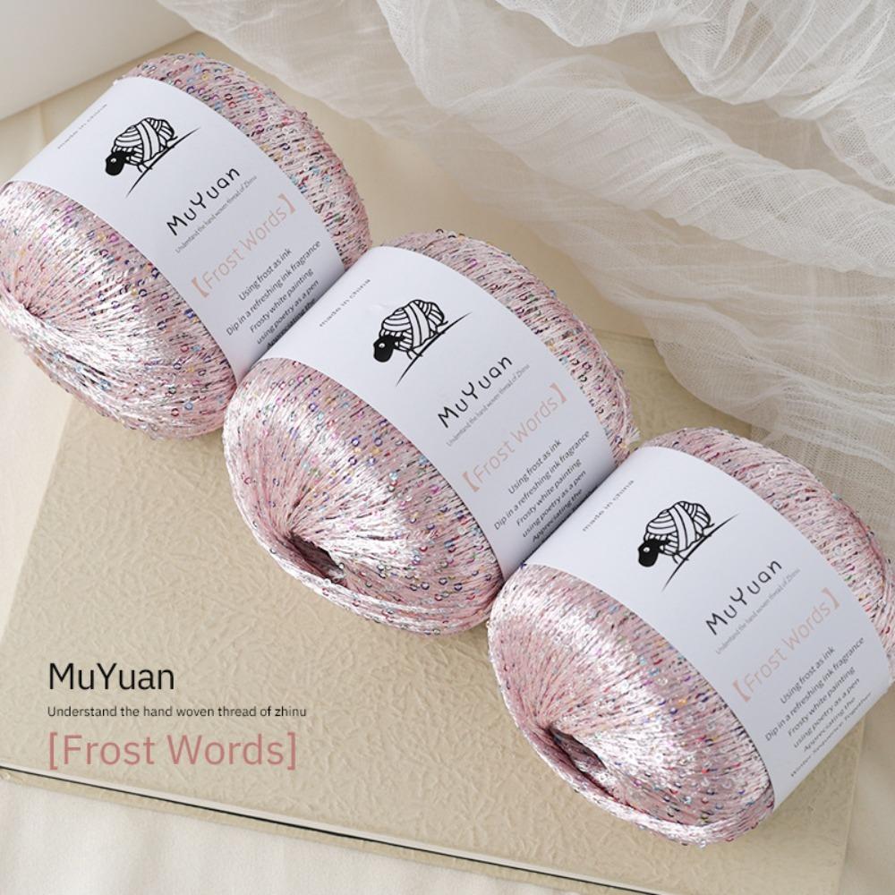 Dense Sequin Crochet Thread Nylon Crochet Supplies Handmade DIY Woven Thread Handmade Projects
