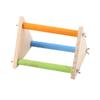 Bird Wooden Perch Wooden Platform Natural Wood Stand Toy Branch for Birds(Triangle)
