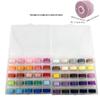 Multi-Specification Household Bobbin Set: Colored Transparent and Metal Bobbins with Thread