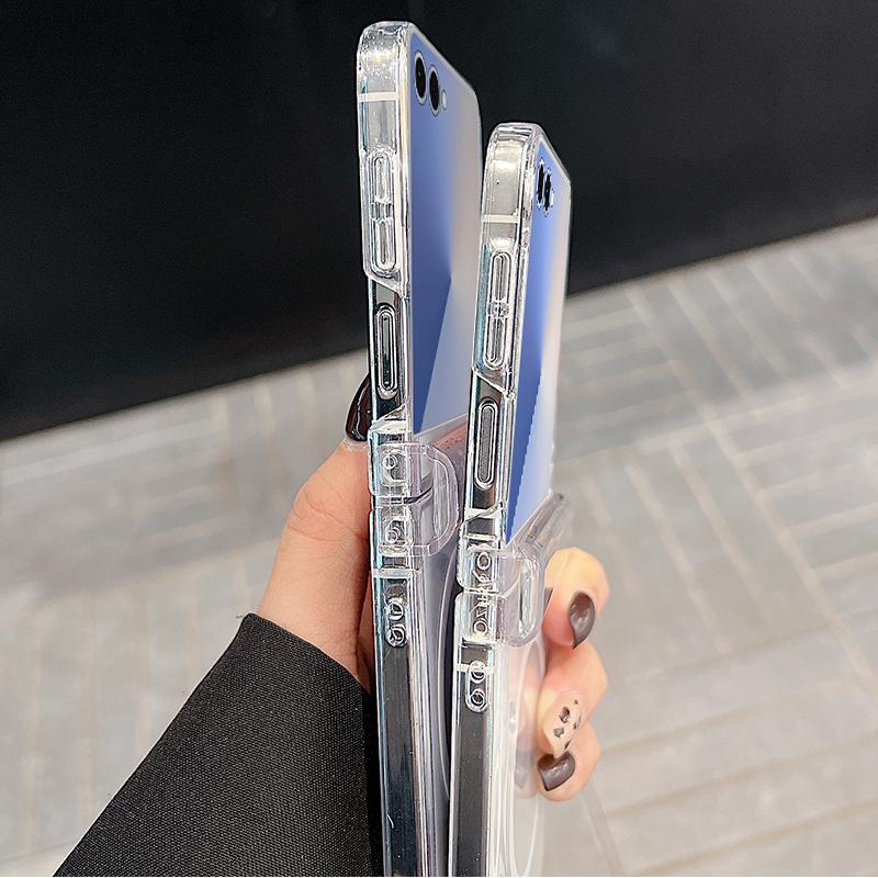 For Samsung Z Flip 7 6 5 4 Case Magnetic For Magsafe Blue and White Flowers Hinged Hard PC Folding Cover For Galaxy Z Flip7 Flip6 Flip5