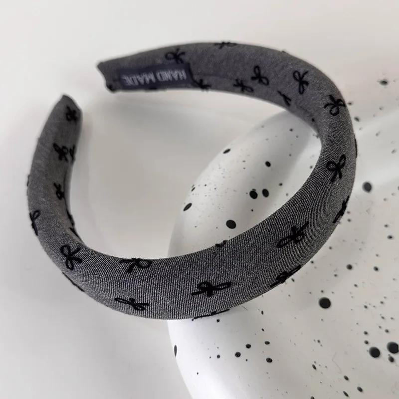 

Серые Повязки на Голову Ретро Вязаный Бант Широкая Повязка для Волос для Женщины Девушки Элегантный Обруч для Волос Дама Зимняя Мода Аксессуары для Волос Новинка