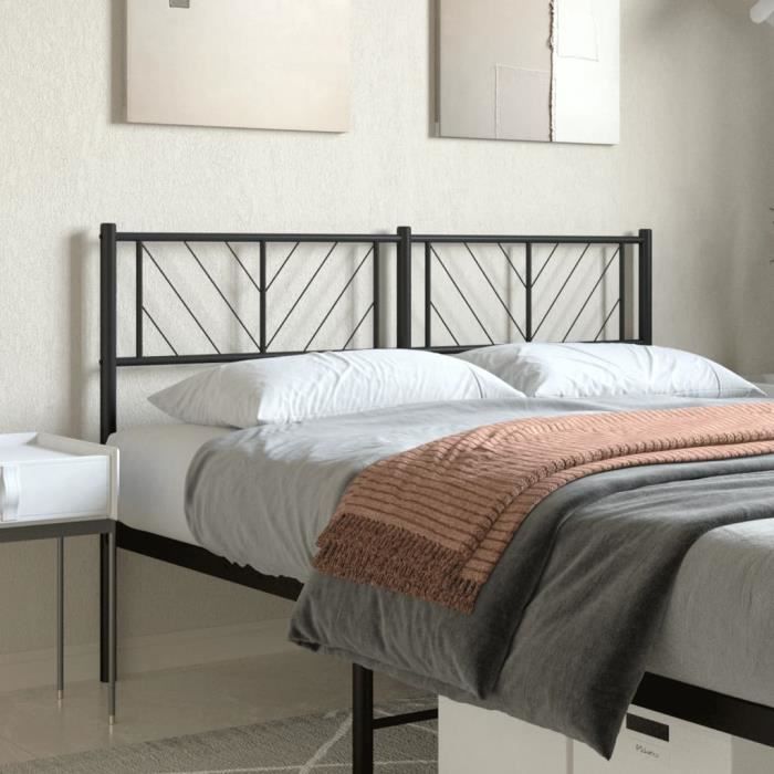 VidaXL Black Metal Headboard 135 Cm 372211