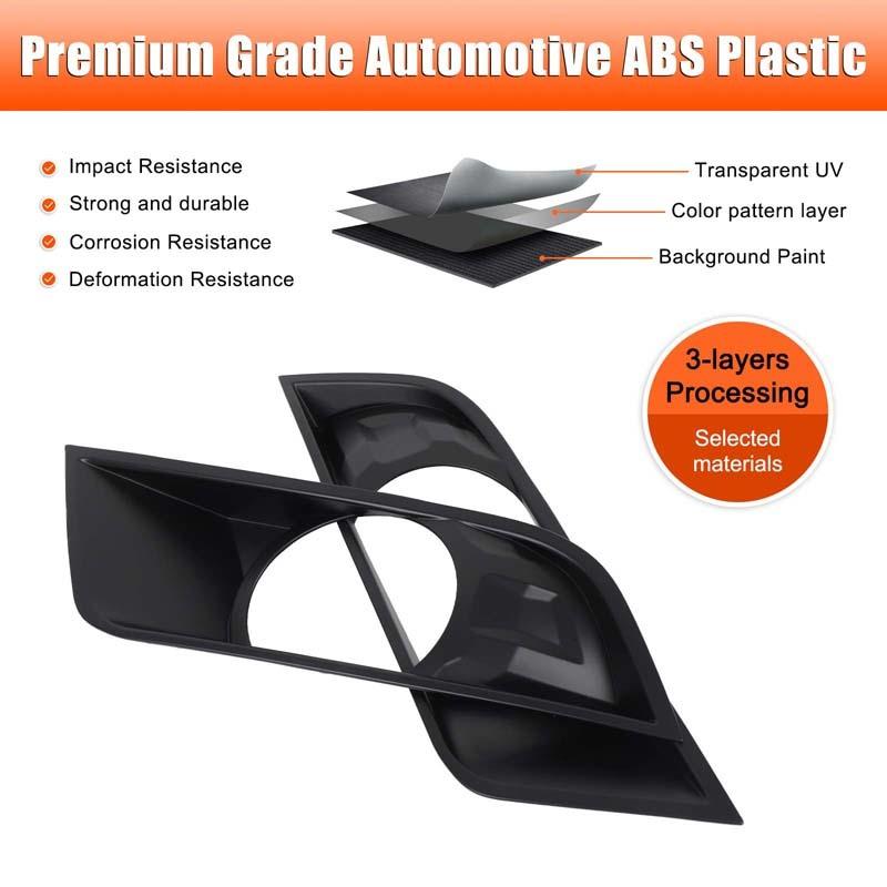 For Ford Ranger Wildtrak T7 2016 2017 2018 ABS Matte Black Fog Lights Cover Exterior Accessories