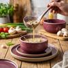 DINNER SET SET OF PLATES FOR 1 PERSON 3-PIECE STACK VIOLET Ø15-26 cm