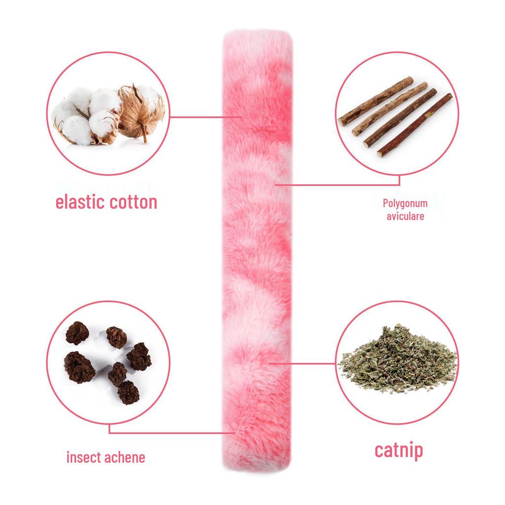 Catnip Plush Pillow & Teaser Stick for Kittens - Boredom Relief & Teething Fun