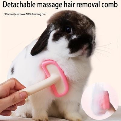 1 Peine de Masaje para Depilación de Conejo para Conejo Chinchilla Gato y Marmota Suministros de Aseo para el Pelo Cepillo para Mascotas