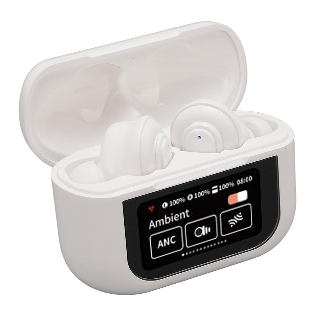 Wireless Earbuds with Touch Screen ENC Noise Cancelling Stereo Sound Bluetooth 5.4 Earphones for Music Calling