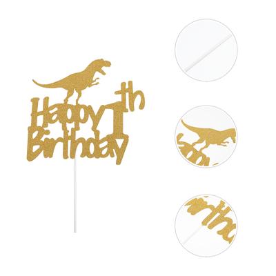 Inserto per Torta Dinosauro Topper di Compleanno Cartone Animato 1° Decorazioni Pratiche Forniture per Feste a Tema Interessanti Oggetti di Scena per Foto Creativi