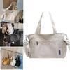 Simple Solid Color Large Capacity Women Casual Oxford Cloth Tote Bag For Daily Use