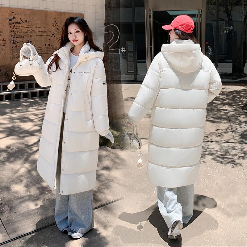 Winter new down cotton-padded clothes women's long over-the-knee to Korean version of cotton-padded jackets thickened warm loose coats
