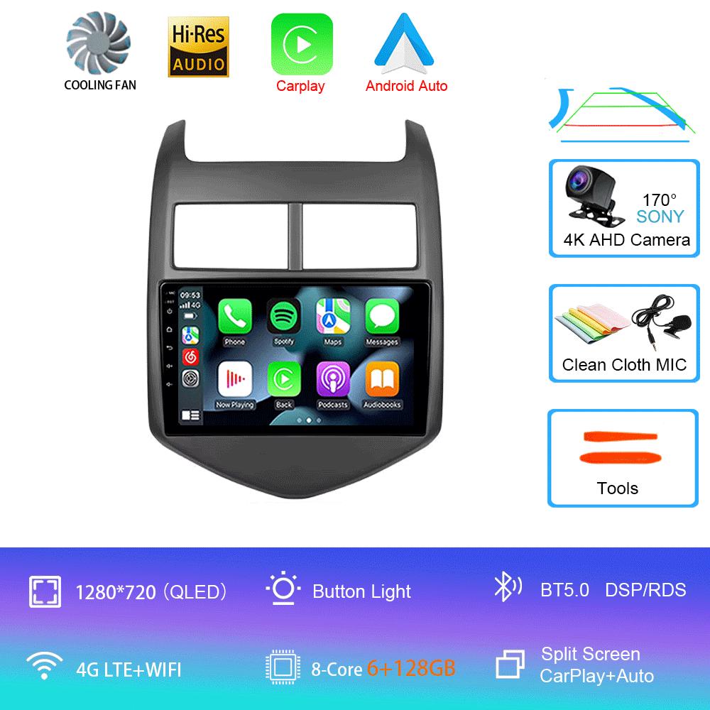 For Chevrolet Aveo 2 Sonic T300 2011-2015 Car Radio Android 14 CarPlay Auto Multimedia Player Navigation GPS 2din Stereo Audio