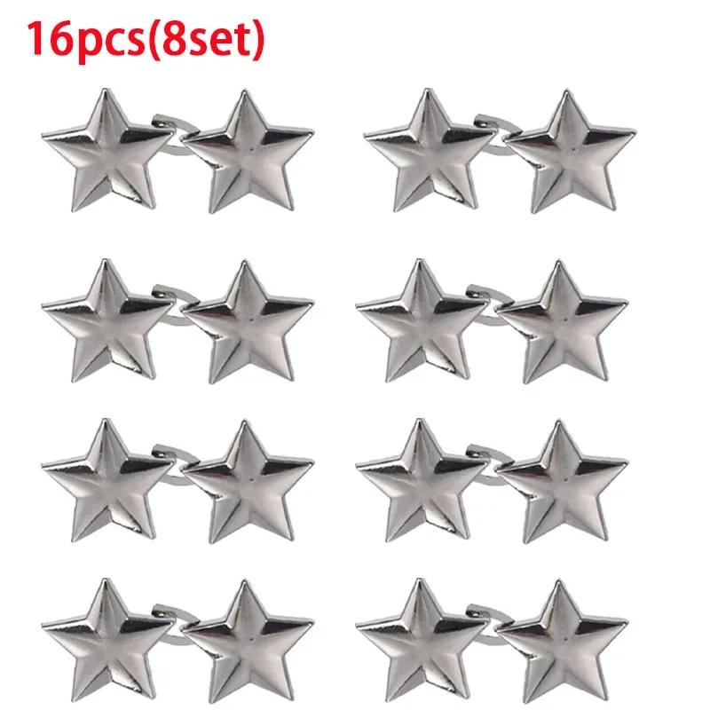 1/8 set Cataramă reglabilă pentru talie în formă de stea, buton pentru pantaloni de jeans, detașabil, din aliaj, pentru strângerea taliei, accesorii pentru îmbrăcăminte, instrument de cusut DIY