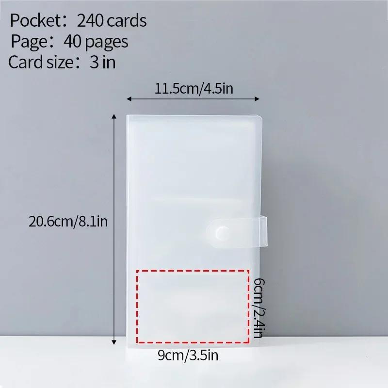 3-inch 84\120\240 Card Slot Transparent Photo Album Mini Polaroid Photo Album Photo Card Train Ticket Card Collection Album Jewe