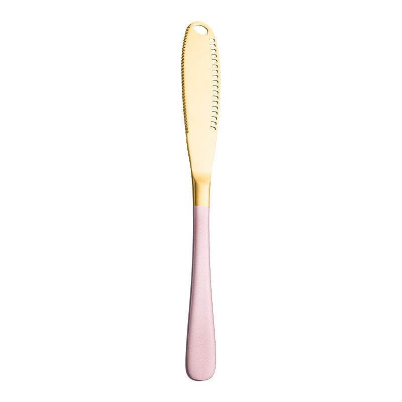 1PC Buttermesser Käse Dessertschneider mit Loch Gezacktes Steak Toast Brotaufstrich Marmelade Geschirr Home Geschirr Küchenwerkzeuge