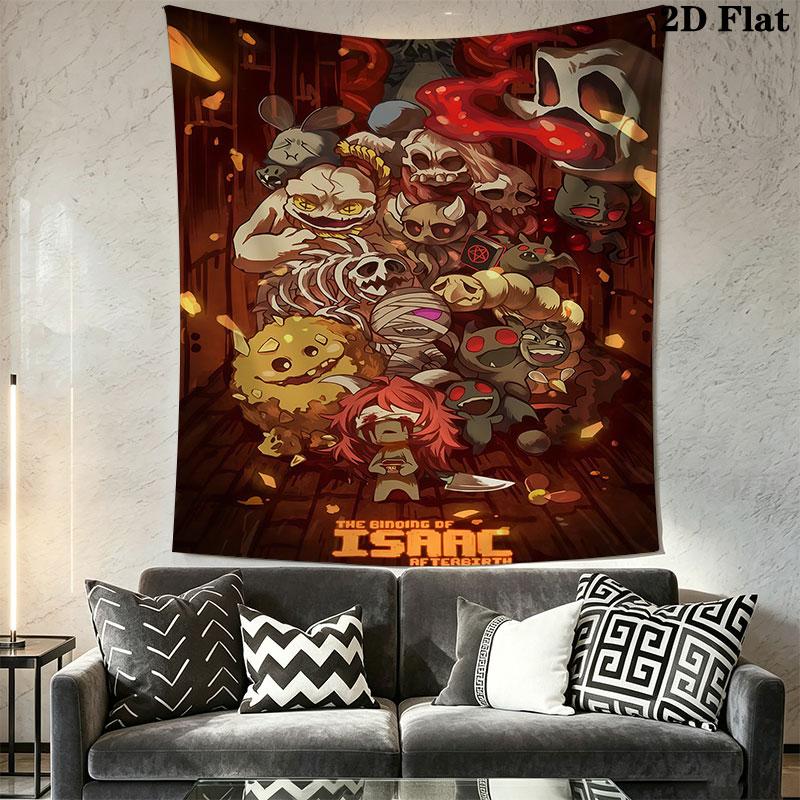 TBOI Horror Cartoon Wall Hanging Printed Fabric Blanket Decorative Tapestries for Bedroom Living Room Home Decor