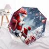 1pc Christmas Santa Claus Outdoor Umbrella, Auto Open Close, Foldable Design, 8-Rib Iron Frame, Festive Gift for Fans, Travelers, Daily Use.N001