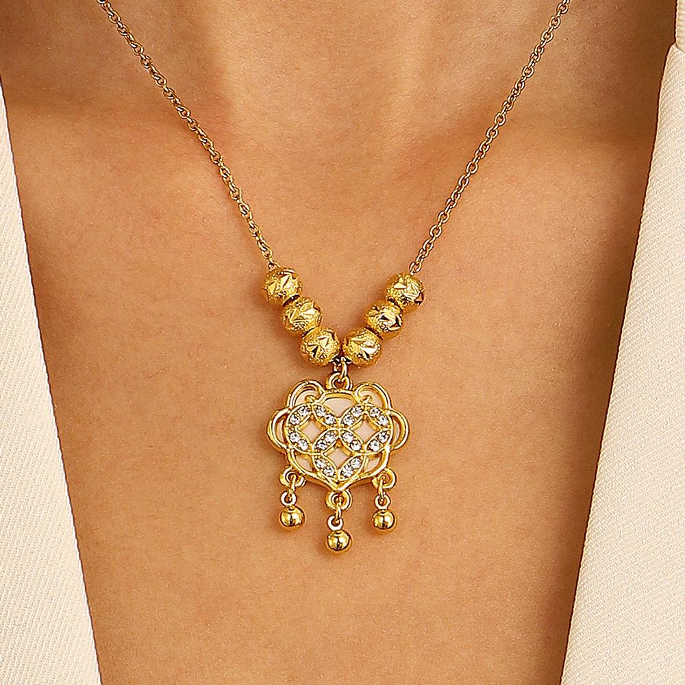 European & American Punk Style Multi-Layer Necklace with Lock Pendant