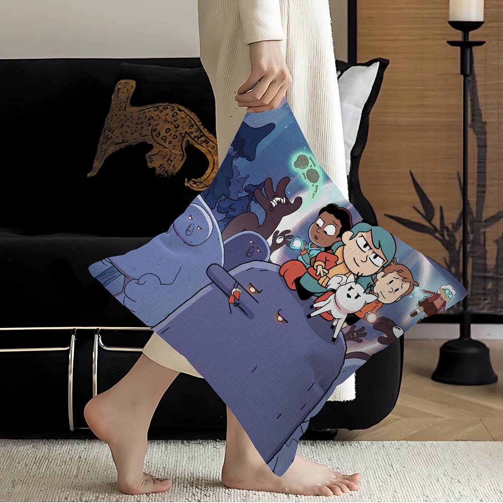 H-Hilda Cartoon Girl Pillowcase Toon Gift Cushion Cover Bedroom Home Sofa Chair Seat Decor Pillow Case