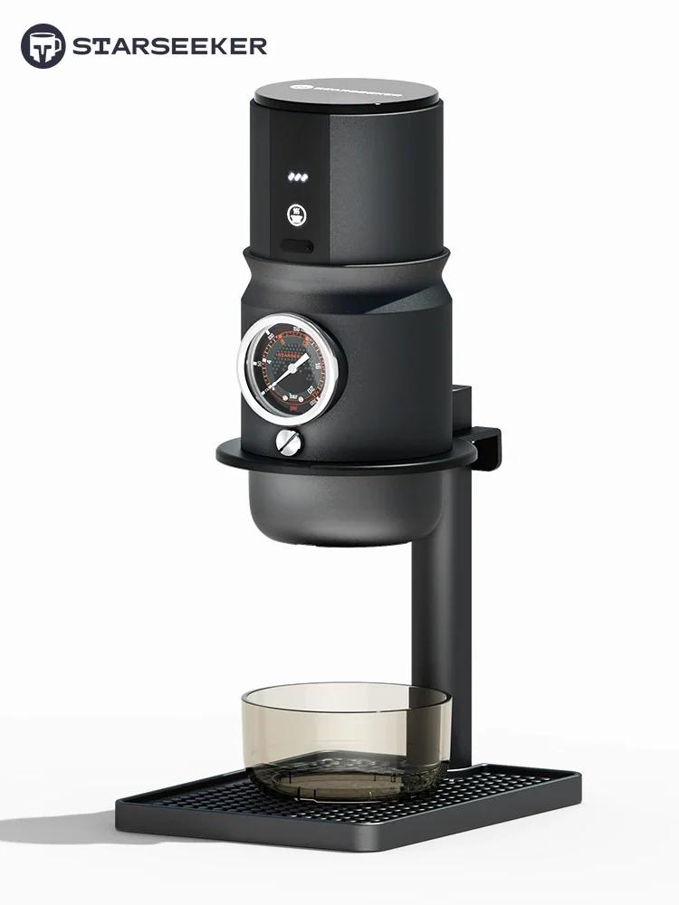 

Coffee Maker For Camping Car Coffee Maker With USB-C Bracket Tamper Super58 Portable Electric Espresso Machine Travel чорний