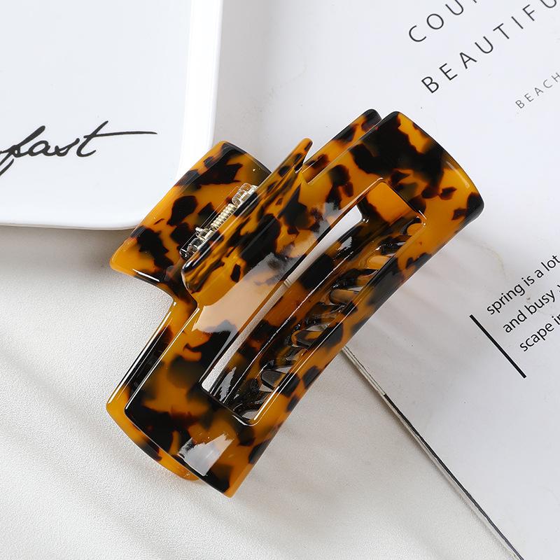 

Винтажная заколка для волос женская большая 10 см полая квадратная с мраморным узором для девочек ацетатные заколки для волос аксессуары для волос заколка-краб новый подарок