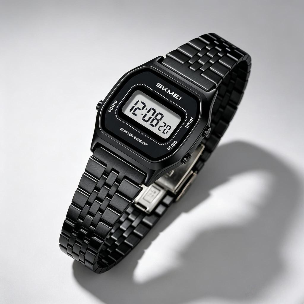 Women's Digital Watch SKMEI Rose Gold Retro Stainless Steel 2651