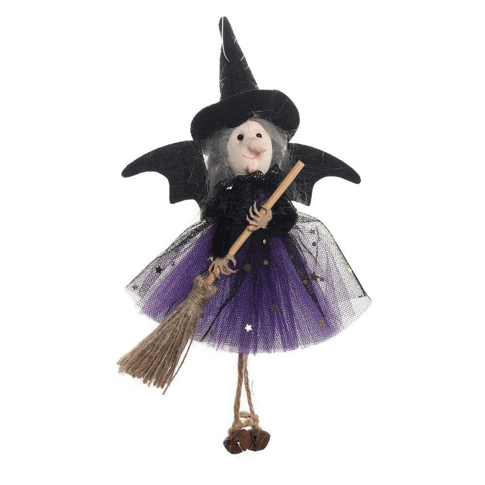 

Ghost Halloween Dolls Witch Trick Or Treat Hanging Pendants DIY Decoration Festival Figurine Drop Ornament Home Decoration фіолетовий