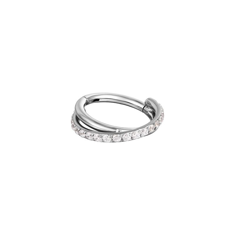 ASTM f136 Titanium Piercing Hinged Segment Septum Hoop Nose Rings Clicker Ear Cartilage Tragus Helix Conch Body Jewelry Earrings