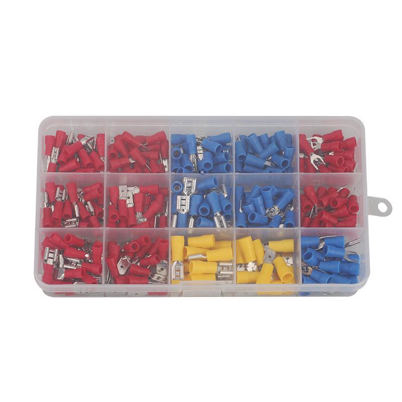 Cross-Border 280-Piece Cold-Pressed Insulated Steel Copper-Plated Terminal Block Set for Electrician Wiring Connections