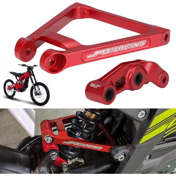 

JFG RACING Sur Ron Suspension Link Kit + Triangle Aluminum 7075, for Surron Light Bee X/S Segway X160/X260 Electric Dirt Bike EBike, Black Suspension красный