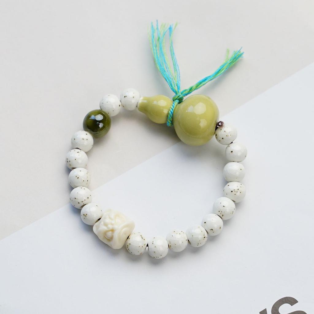 Jingdezhen ceramic beaded bracelet gourd meditation zen bracelet jewelry Fulu live broadcast supply wholesale