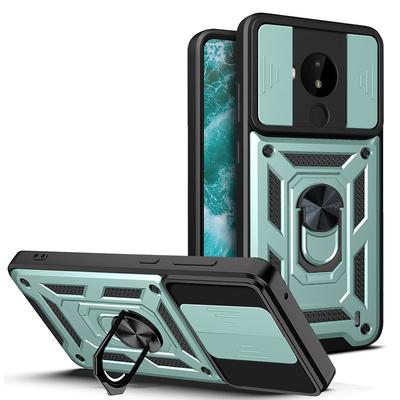Phone Case For Nokia X100 C30 C10 C20 C1 G10 G20 Shockproof Heavy Duty Protection Armor With Ring Brace Push Window Back Cover