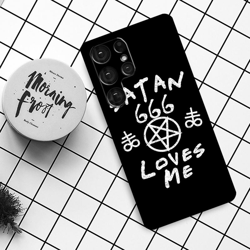 Pentagram 666 Demonic Satanic Case For Samsung Galaxy S21 S22 S23 S24 S25 Ultra S9 S10 S25 Plus S24 FE S20 FE Phone Cover