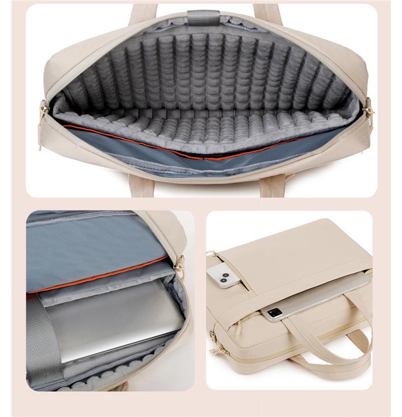 Multi-functional Splash-Proof Shockproof Briefcase: Women's & Men's Large Capacity Laptop & Business Crossbody Bag, Custom Logo Option