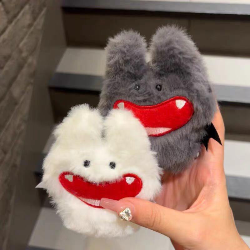 10cm Kawaii Bat Plush Toys Keychain Cute White Black Cartoon Bat Animal Stuffed Doll Soft Keyring Bag Ornaments Gifts