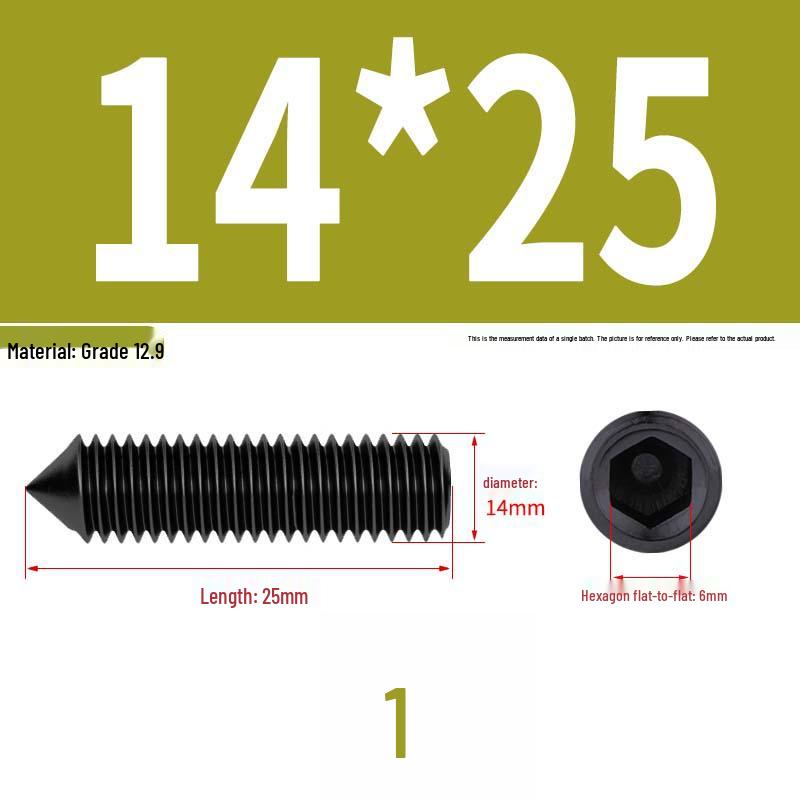 12.9 Edelstahl 304 Innensechskant Kegelspitze Gewindestift M2/M3