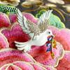 Olive Branch Brooch Pin Symbolic Peace Pigeon Design Zinc Alloy