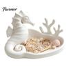 Gift for Jewelry Lovers Seahorse Coral Tray, 3D Printed Ocean Themed Ring Earring Cute Trinket Bowl Holder, Decorative Dish Vanity Table Desktop