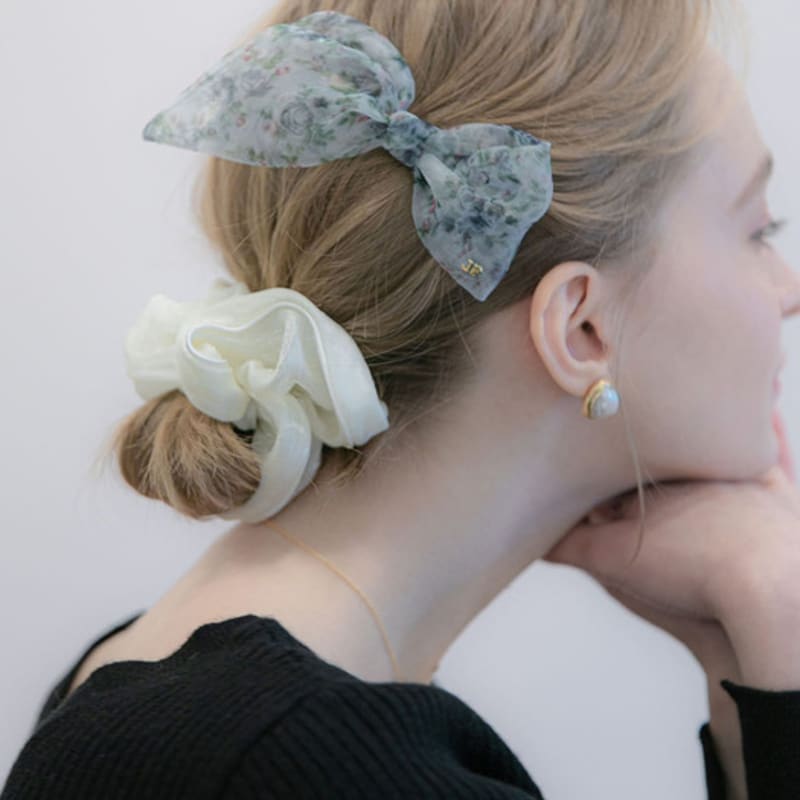 Jean Paul Clarisse Piped Organza Scrunchie JP-22-049S