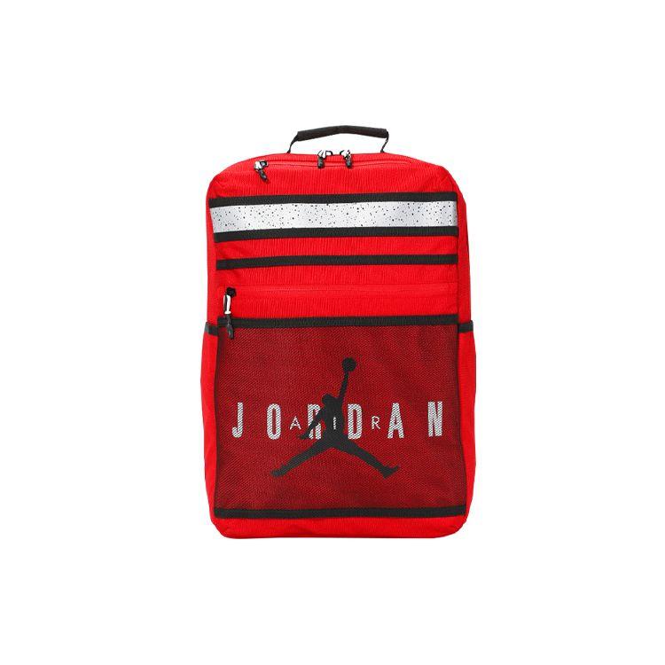 Jordan Letter Logo AJ Large Capacity Basketball Polyester Backpack Unisex Backpack Red 9A0185-R78 Red