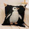 2D Scream Animals Retro Cushion Cover Silky Short Plush Invisible Zipper Dustproof Sofa Pillow Case For Home Decor