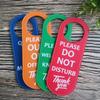 Door Sign Hanger Tags Pu Leather Cleaning Label Do Not Disturb Signs Double-Sided Unique Pattern Convenient Useful Hanging Tag